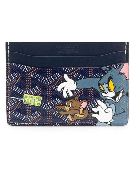 goyard tom and jerry print card holder 